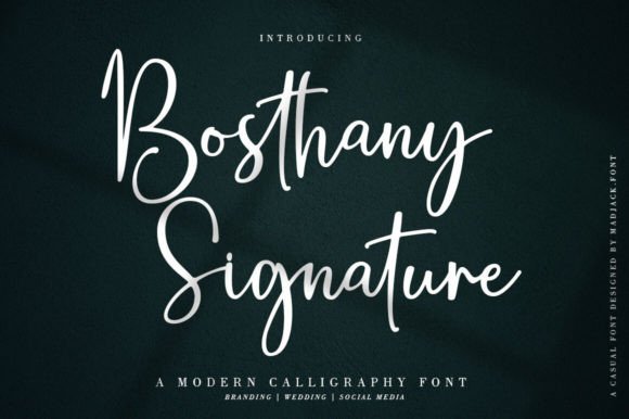 Reviewing Bosthany Signature: A Modern and Attractive Typeface