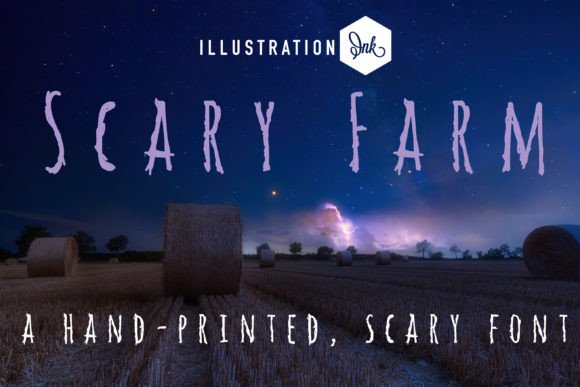 Scary Farm: A Spooky Hand-Printed Font for Editorial Design