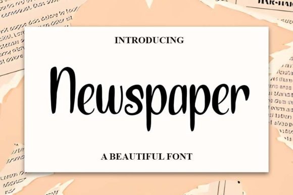 Unveiling Newspaper: A Versatile Script Font for Creative Campaigns